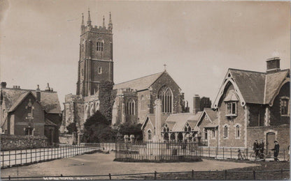 Devon Postcard Kenton Village All Saints Church War Memorial RPPC Photo XT2396