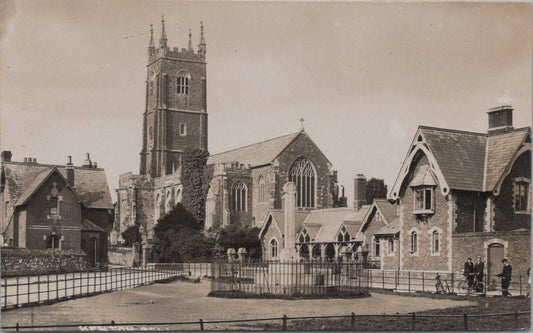Devon Postcard Kenton Village All Saints Church War Memorial RPPC Photo XT2396