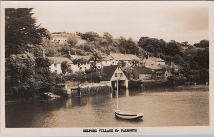 Cornwall Postcard Helford Village Near Falmouth River Boat House  XT2397
