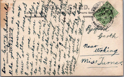 London Postcard Oxford Street 1911 Postmark RPPC Davidson Bros Surrey XT2401