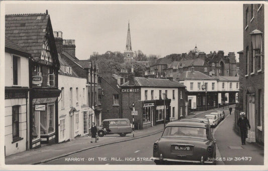 Middlesex Postcard: Harrow on the Hill High Street St Mary's Church XT2410