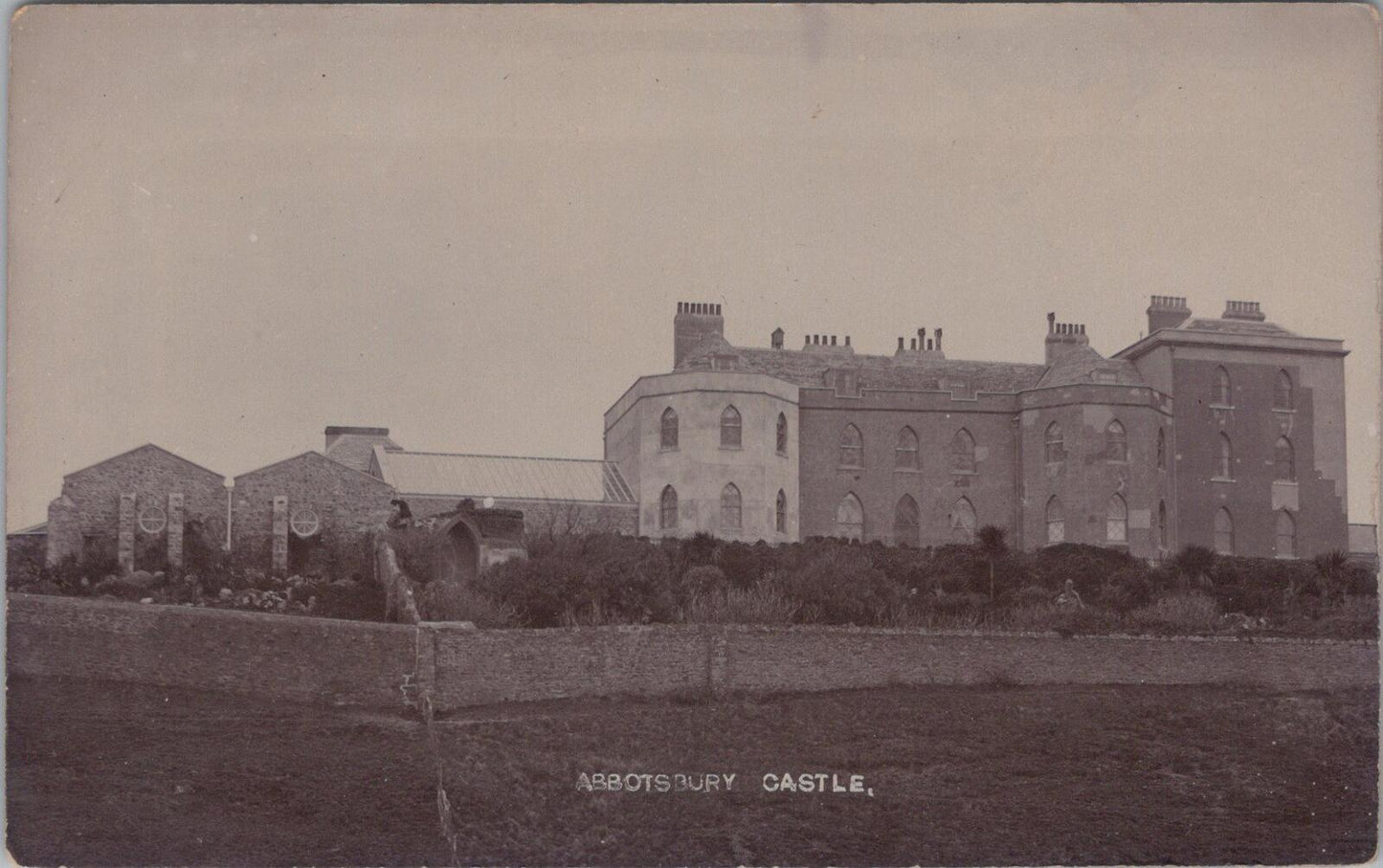 Dorset Postcard: Abbotsbury Castle Mansion Ilchester Family RPPC Photo XT2420