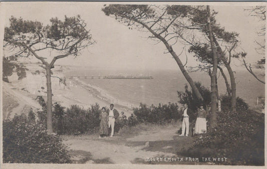 Dorset Postcard: Bournemouth From The West Cliff Pier Sepia  XT2807