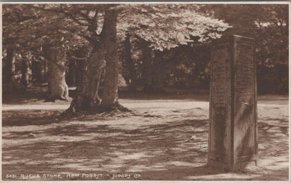 Hampshire Postcard: Rufus Stone New Forest Monument Sepia  XT2810