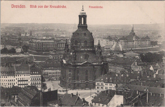 Germany Postcard: Dresden Frauenkirche Blick von der Kreuzkirche Sepia XT2816