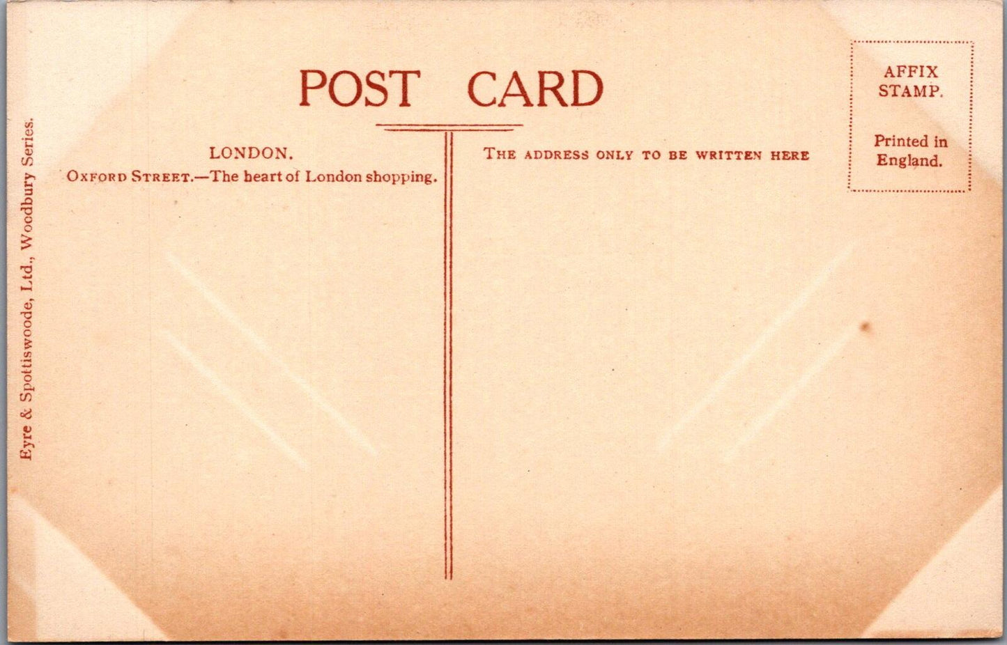 London Postcard: Oxford Street Selfridges Penberthy Buses Sepia  XT2817