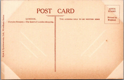 London Postcard: Oxford Street Selfridges Penberthy Buses Sepia  XT2817