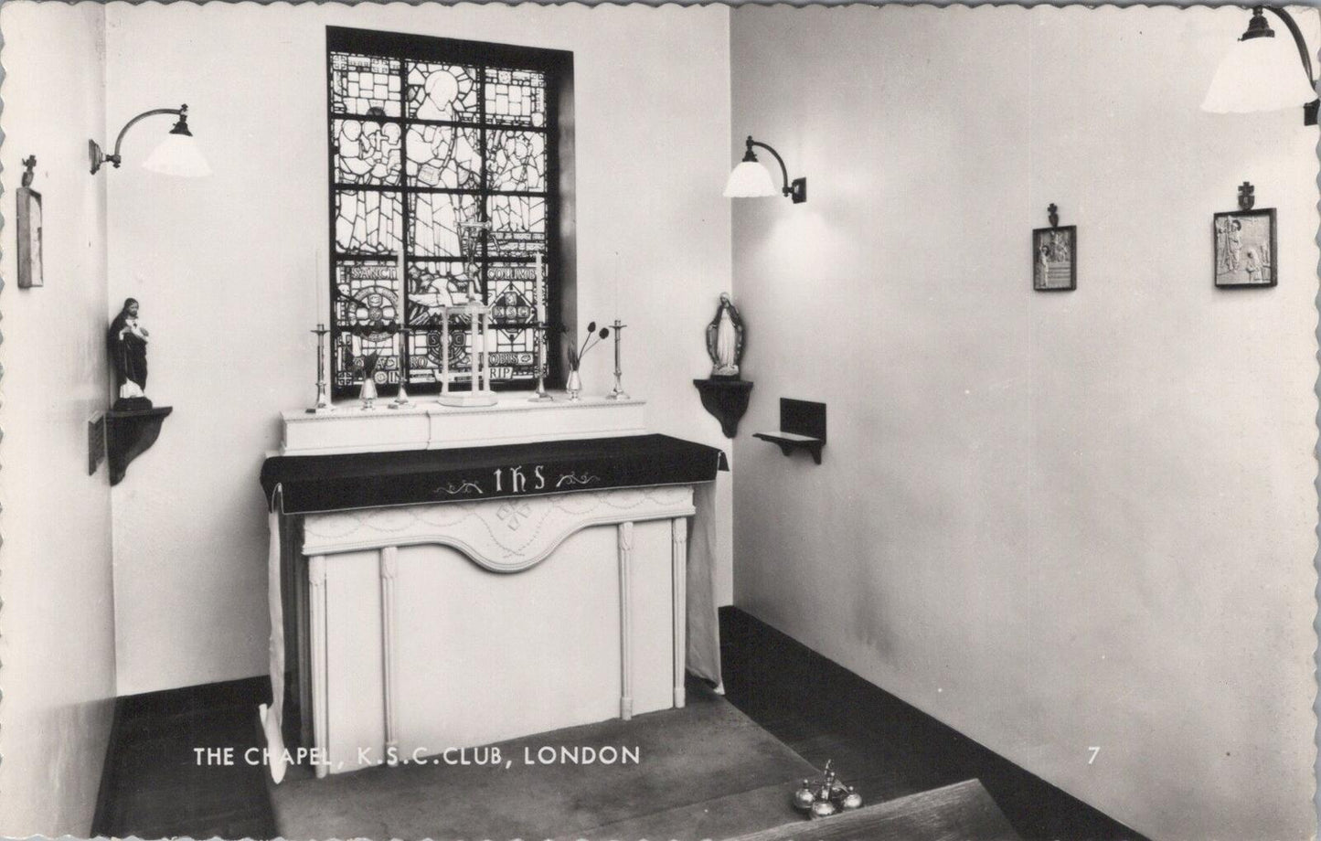 London Postcard: The Chapel K.S.C. Club Knights of St Columba 1930s RPPC XT2846