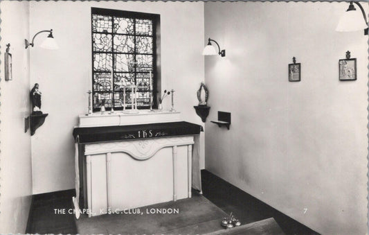 London Postcard: The Chapel K.S.C. Club Knights of St Columba 1930s RPPC XT2846