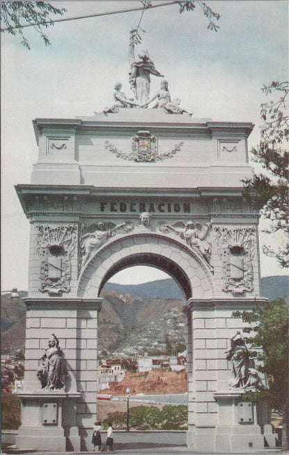 Venezuela Postcard: Arch of Federation Caracas BOAC 1950s Chrome XT2853