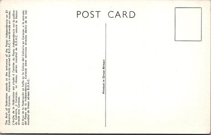 Venezuela Postcard: Arch of Federation Caracas BOAC 1950s Chrome XT2853