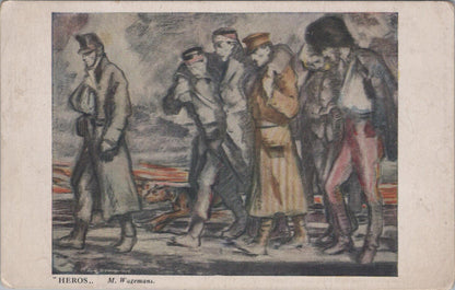 Belgium Postcard: Wartime Heros Wounded Soldiers Maurice Wagemans 1910s XT2857