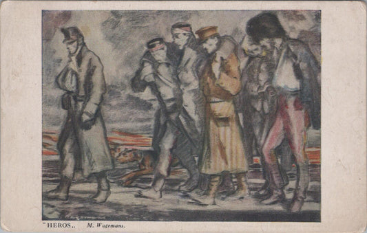 Belgium Postcard: Wartime Heros Wounded Soldiers Maurice Wagemans 1910s XT2857