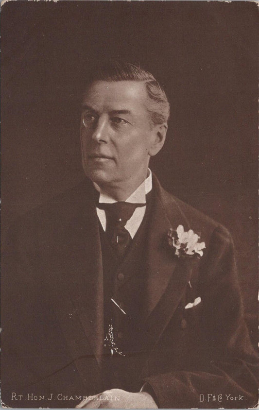 Politics Postcard: Rt Hon Joseph Chamberlain Politician Monocle 1900s  XT2861