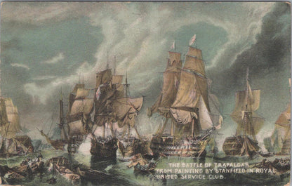 Naval Art Postcard: The Battle of Trafalgar Clarkson Stanfield Painting  XT2879