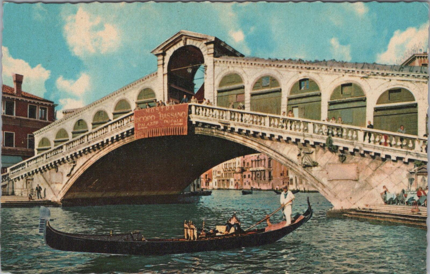 Italy Postcard: Venice Ponte di Rialto The Rialto Bridge 1950s View XT2904