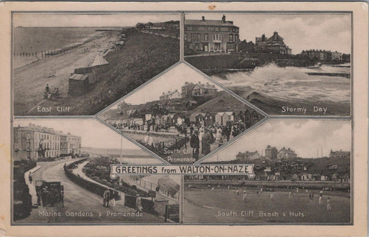Essex Postcard - Greetings From Walton-on-the-Naze   XT1319