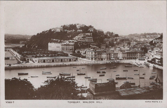 Devon Postcard - Waldon Hill and the Inner Harbour in Torquay  XT1343