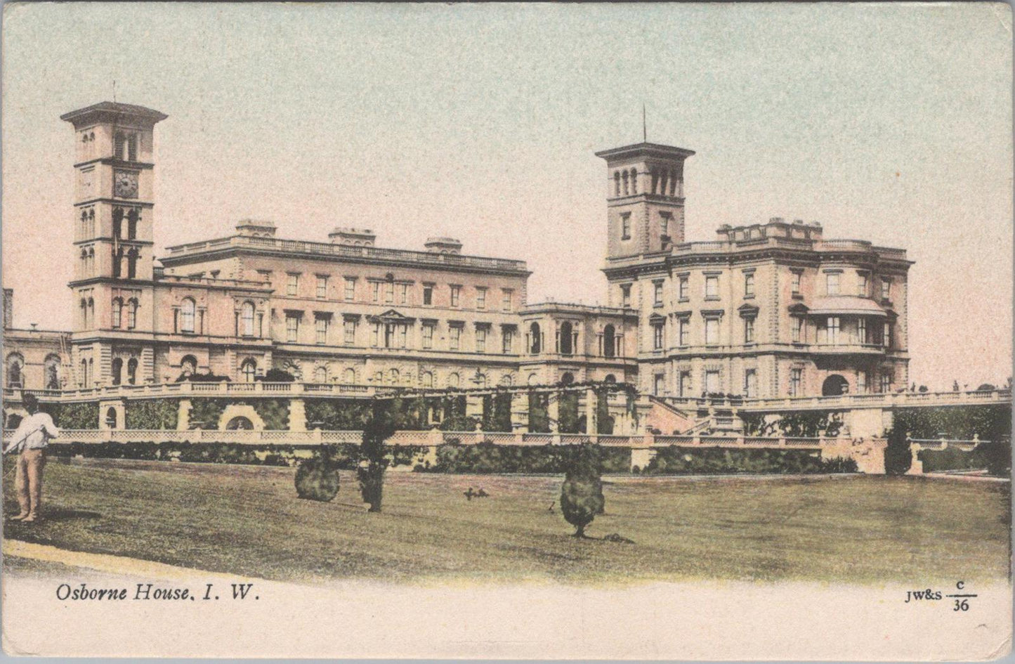 Isle of Wight Postcard - Osborne House, nr East Cowes, Queen Victoria XT1350