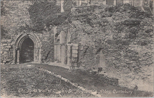 Kent Postcard - North Wall of the Cloister,St. Augustine’s Abbey, Canterbury XT1373