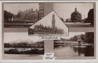 Yorkshire Postcard - Historic Landmarks From Bradford, West Yorkshire  XT1375