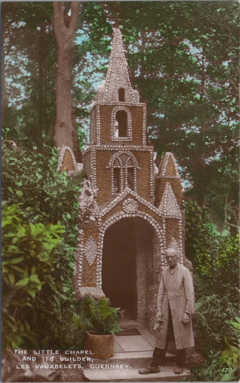 Guernsey Postcard: The Little Chapel & Its Builder, Les Vauxbelets XT1404