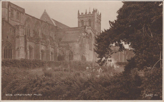 Dorset Postcard: Christchurch Priory, Sepia View  XT1408