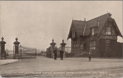 Durham Postcard: Entrance Gates, Ropner Park, Stockton-on-Tees XT1440