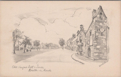 Gloucestershire Postcard: Old Curfew Bell & Tower,Moreton-in-Marsh,Sketch XT1443