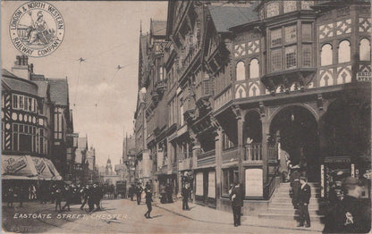 Cheshire Postcard: Chester, Eastgate Street From The Cross, LNWR Railway Co XT1444