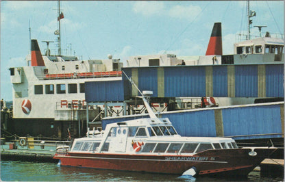 Hampshire Postcard: Hydrofoil at Royal Pier, Southampton, 1960s to 1970s XT1447