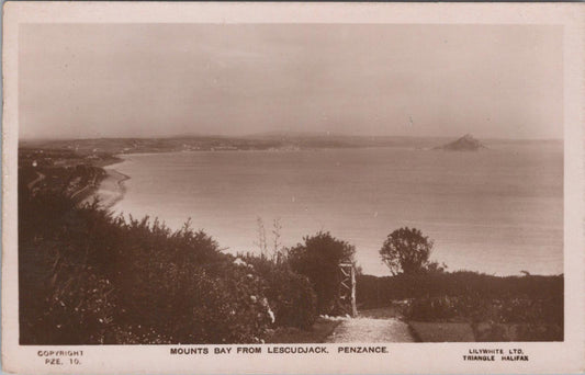 Cornwall Postcard: Mounts Bay From Lescudjack, Penzance XT1456
