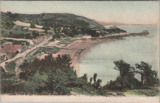 Jersey Postcard: Anne Port & St Catherines Breakwater, Channel Islands XT1928
