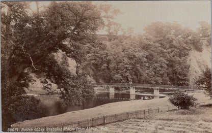 Yorkshire Postcard: Bolton Abbey, Stepping Stones from Abbey XT1930