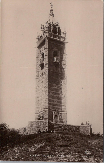 Bristol Postcard: Cabot Tower, Brandon Hill, Bristol. 1910's  XT1936