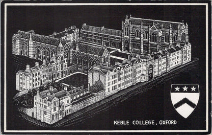 Oxfordshire Postcard: Aerial-Style Illustration of Keble College, Oxford  XT1937