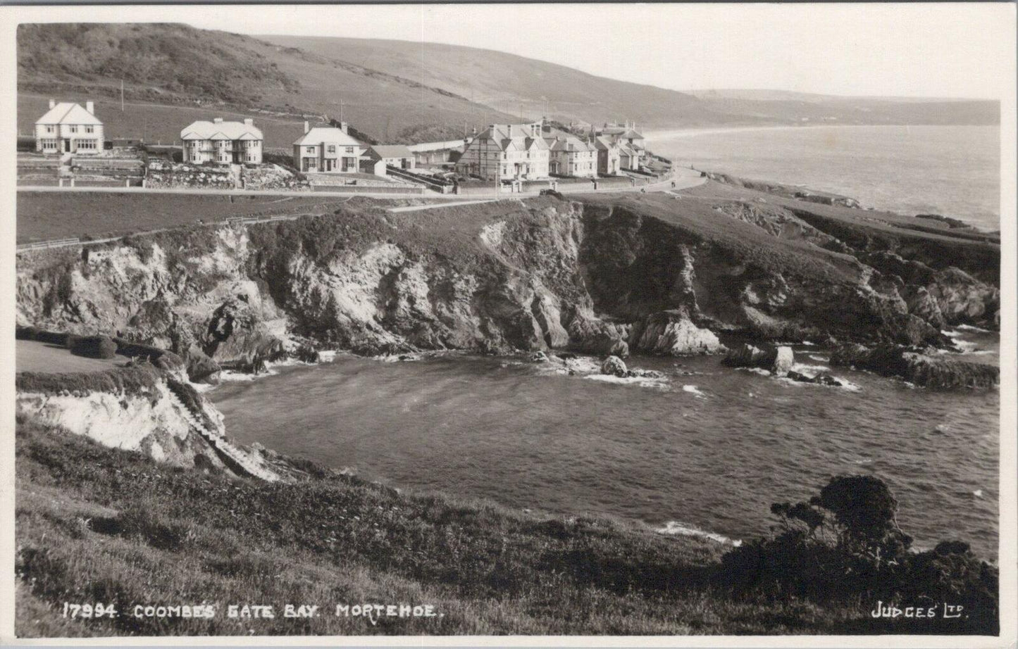Devon Postcard: Coombes Gate Bay Mortehoe, Nr Woolacombe, 1930's XT1938