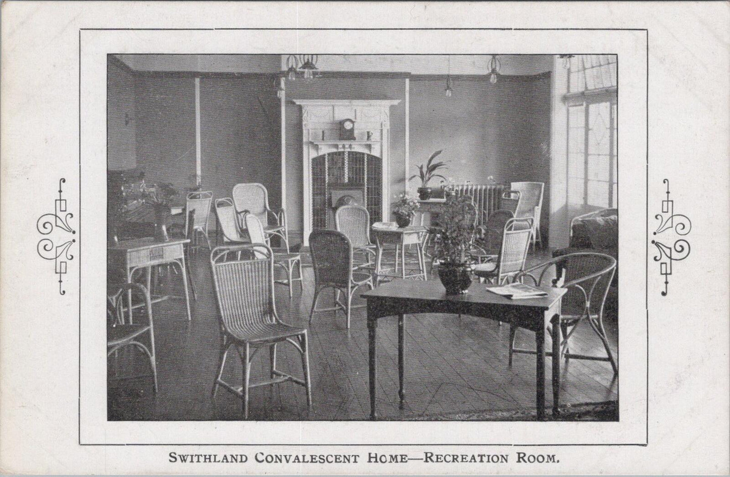Leicestershire Postcard: Swithland Convalescent Home Recreation Room XT1945