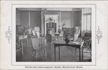 Leicestershire Postcard: Swithland Convalescent Home Recreation Room XT1945