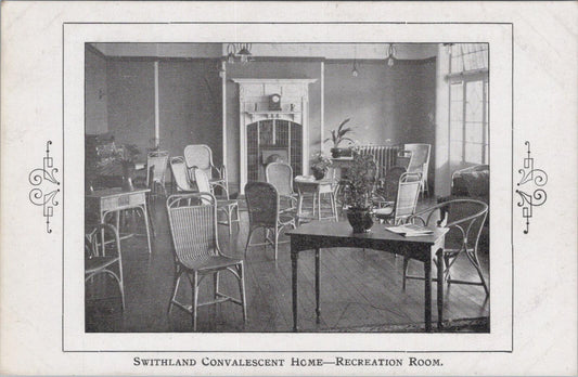 Leicestershire Postcard: Swithland Convalescent Home Recreation Room XT1945