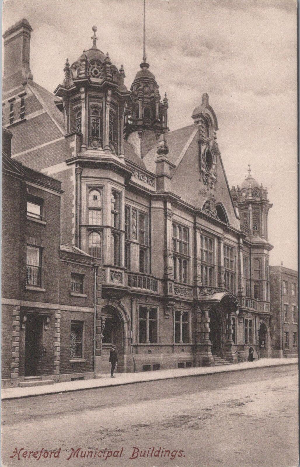 Herefordshire Postcard: Hereford Municipal Buildings, Owen Street XT1954