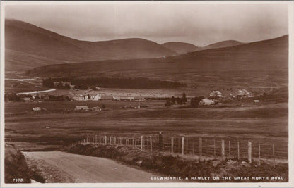 Scotland Postcard: Dalwhinnie Hamlet and Mountains, Inverness-shire XT1961