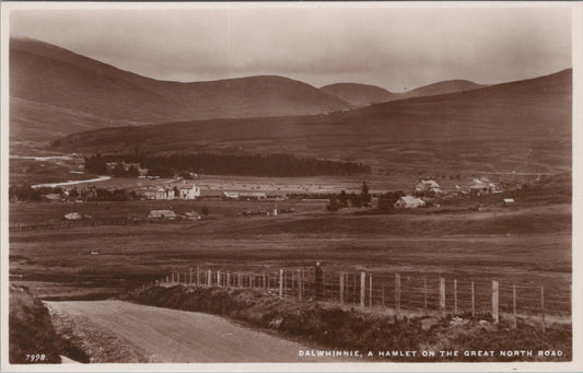Scotland Postcard: Dalwhinnie Hamlet and Mountains, Inverness-shire XT1961