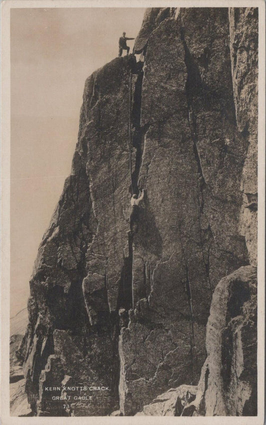Cumbria Postcard: Kern Knotts Crack, Great Gable, Vintage Rock Climbing XT1963
