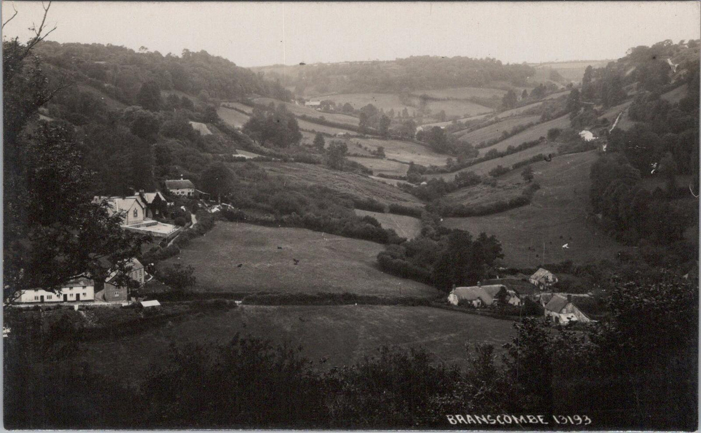 Devon Postcard: Branscombe, Panoramic Village and Valley View. 1920s XT1970