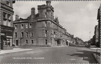 Scotland Postcard: Callander, The Ancaster Hotel and Main Street Scene  XT1987