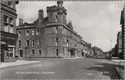 Scotland Postcard: Callander, The Ancaster Hotel and Main Street Scene  XT1987