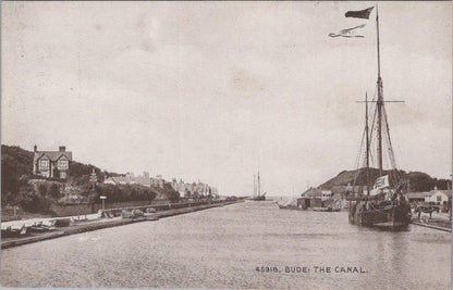 Cornwall Postcard: Bude, The Canal Basin and Maritime Sailing Ships XT1999