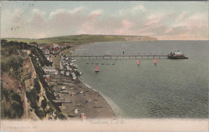Isle of Wight Postcard: Sandown Bay and Pier from the Cliffs XT2002