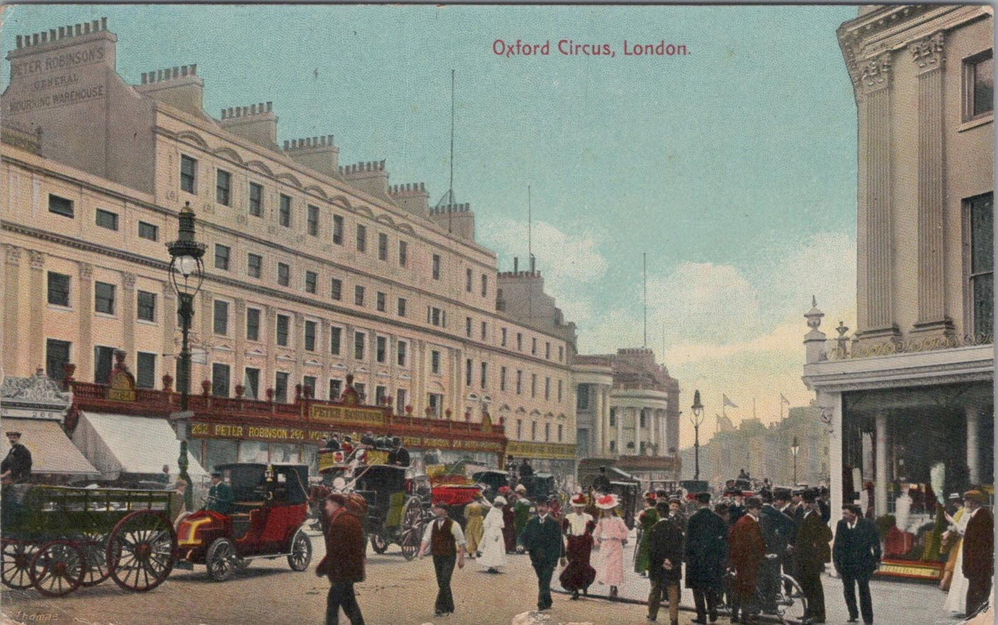 London Postcard: Oxford Circus, Peter Robinson's Mourning Warehouse XT2008